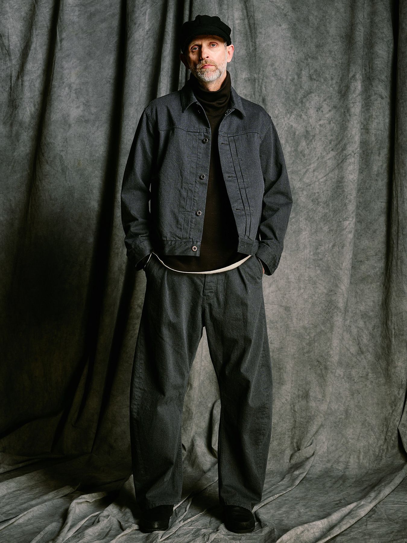 【予約品 4月19日(日) 18時締切】jersey engineer cap / ジャージ エンジニアキャップ / ディープブラック