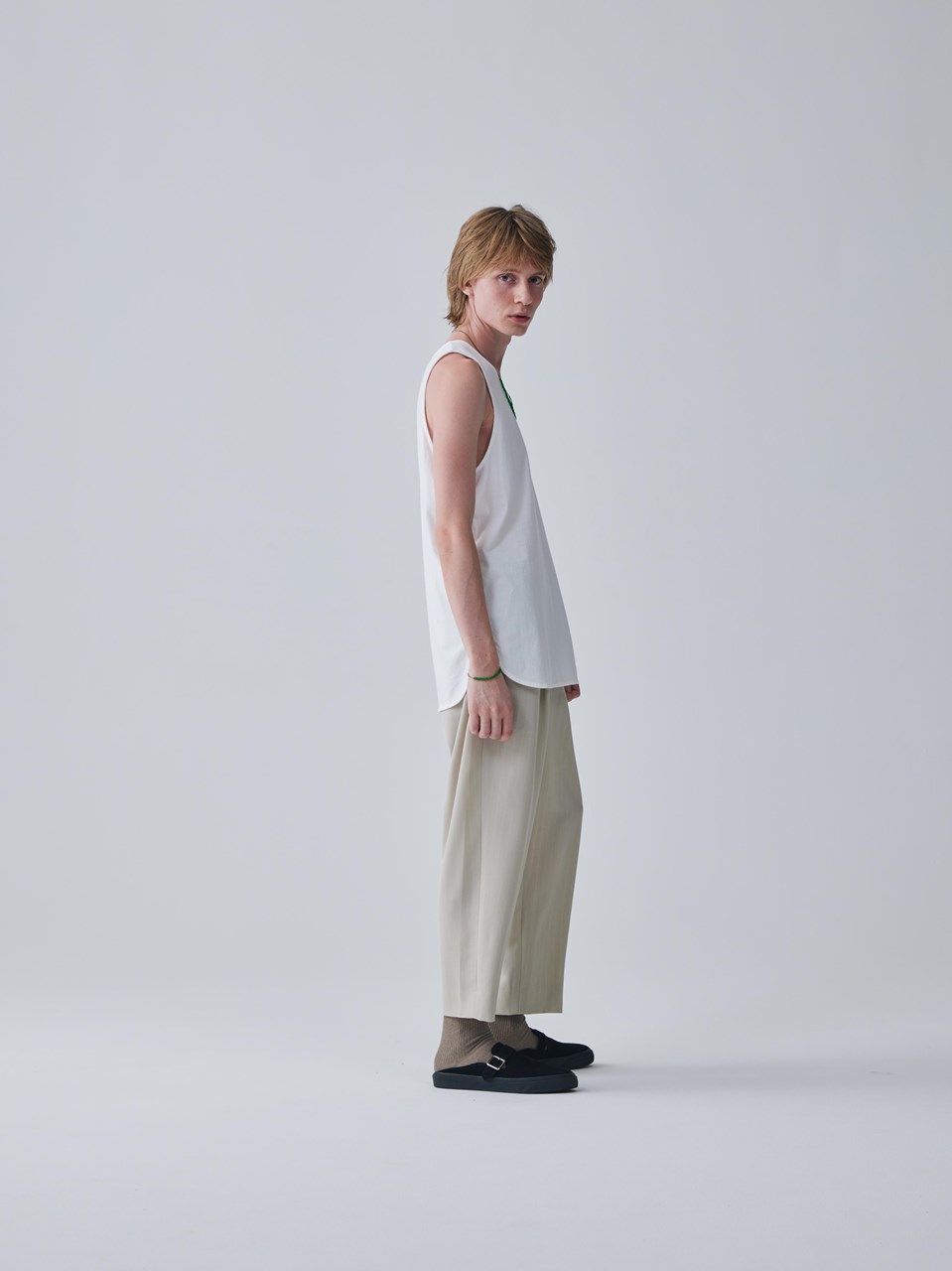 《予約品.先着限り》 LAYERED LONG T/T  / タンクトップ / オフホワイト 【Iroquois.イロコイ】 2024年3月中旬~入荷予定