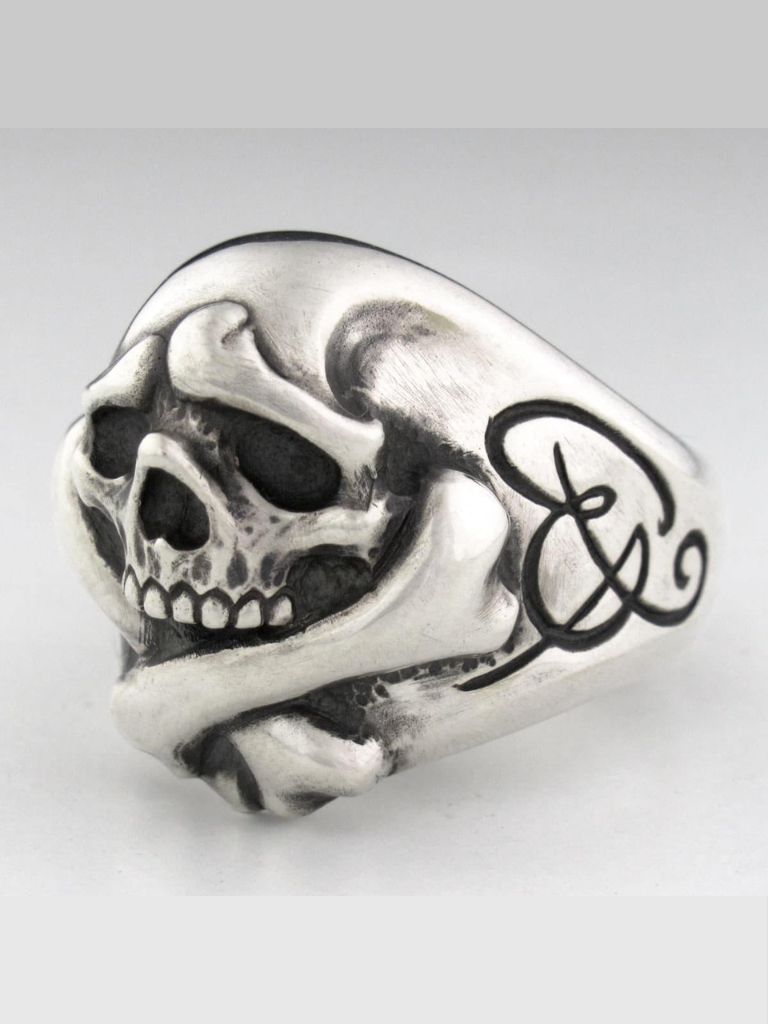 【受注生産品】 Cry Baby Cross Bone Skull Ring / スカルリング