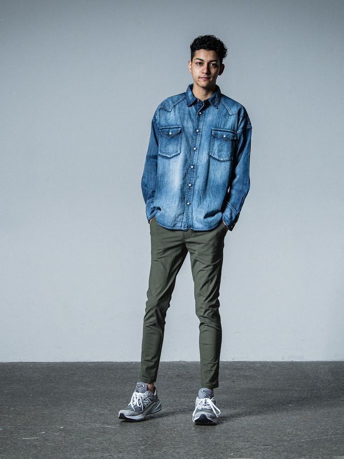 《予約品》 JAMES OVER DUNGAREE SHIRT  / オーバーウエスタンシャツ / インディゴユーズド