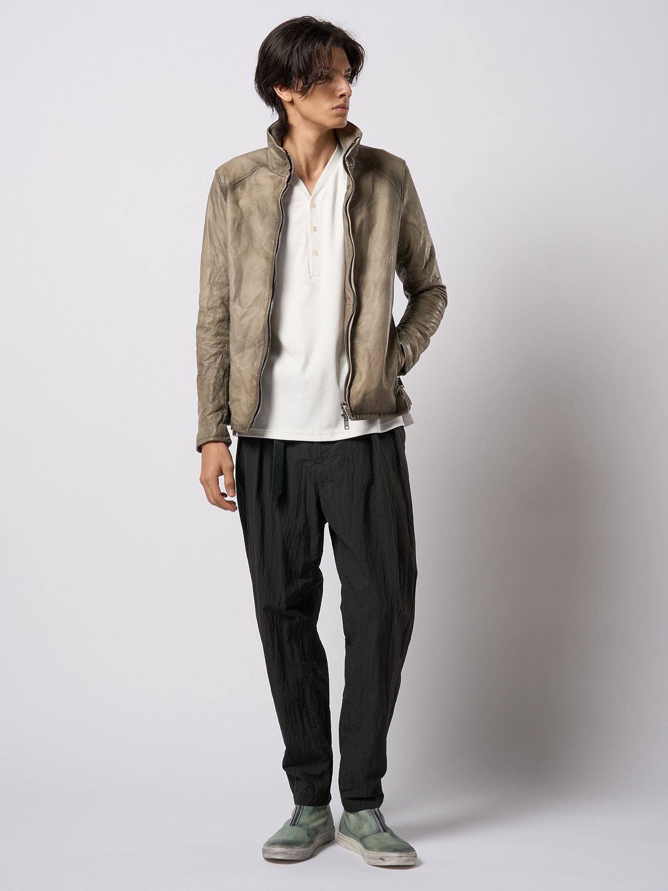 【予約品 9月23日(火) 締切】front zip bootie / フロントジップ ブーティー / ダストグレー