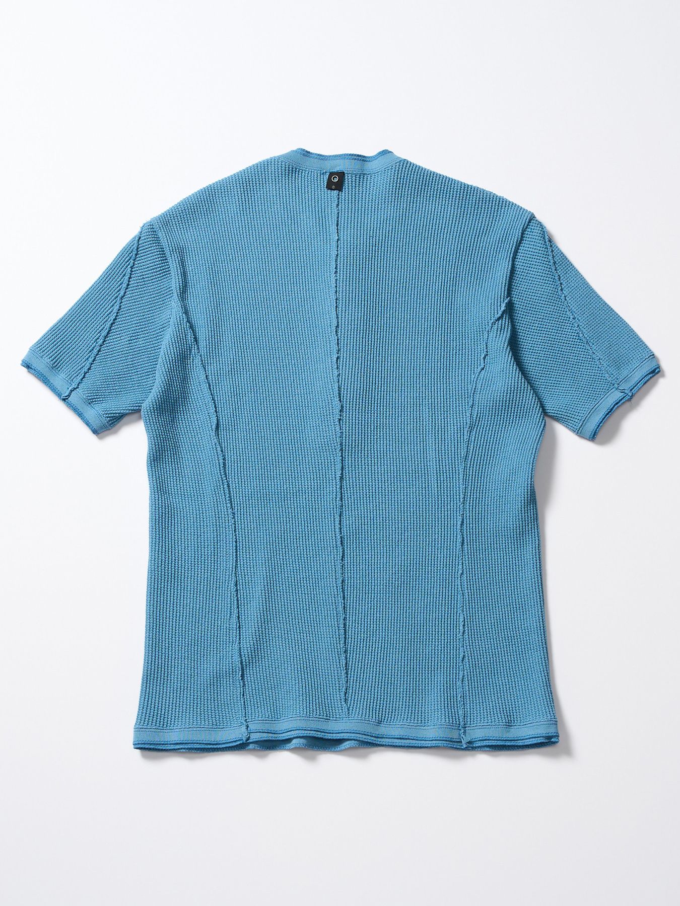 【予約品 1月25日(日) 締切】waffle henley S/S / ワッフルヘンリー ショートスリーブ / ライトブルー