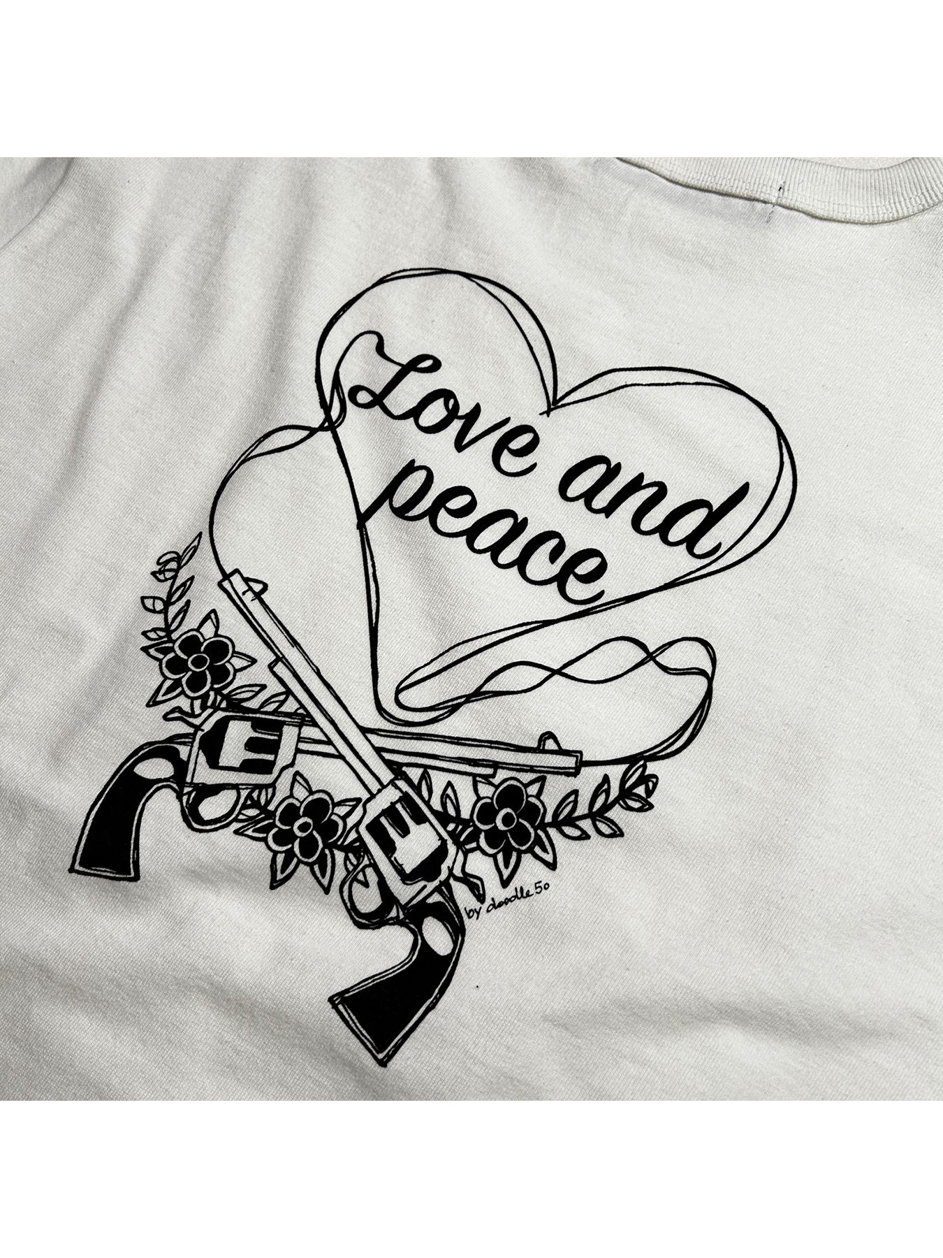 【予約品 8月10日(日) 締切 】WOMENS HEART PRINT T / ハート プリント Tシャツ / ホワイト