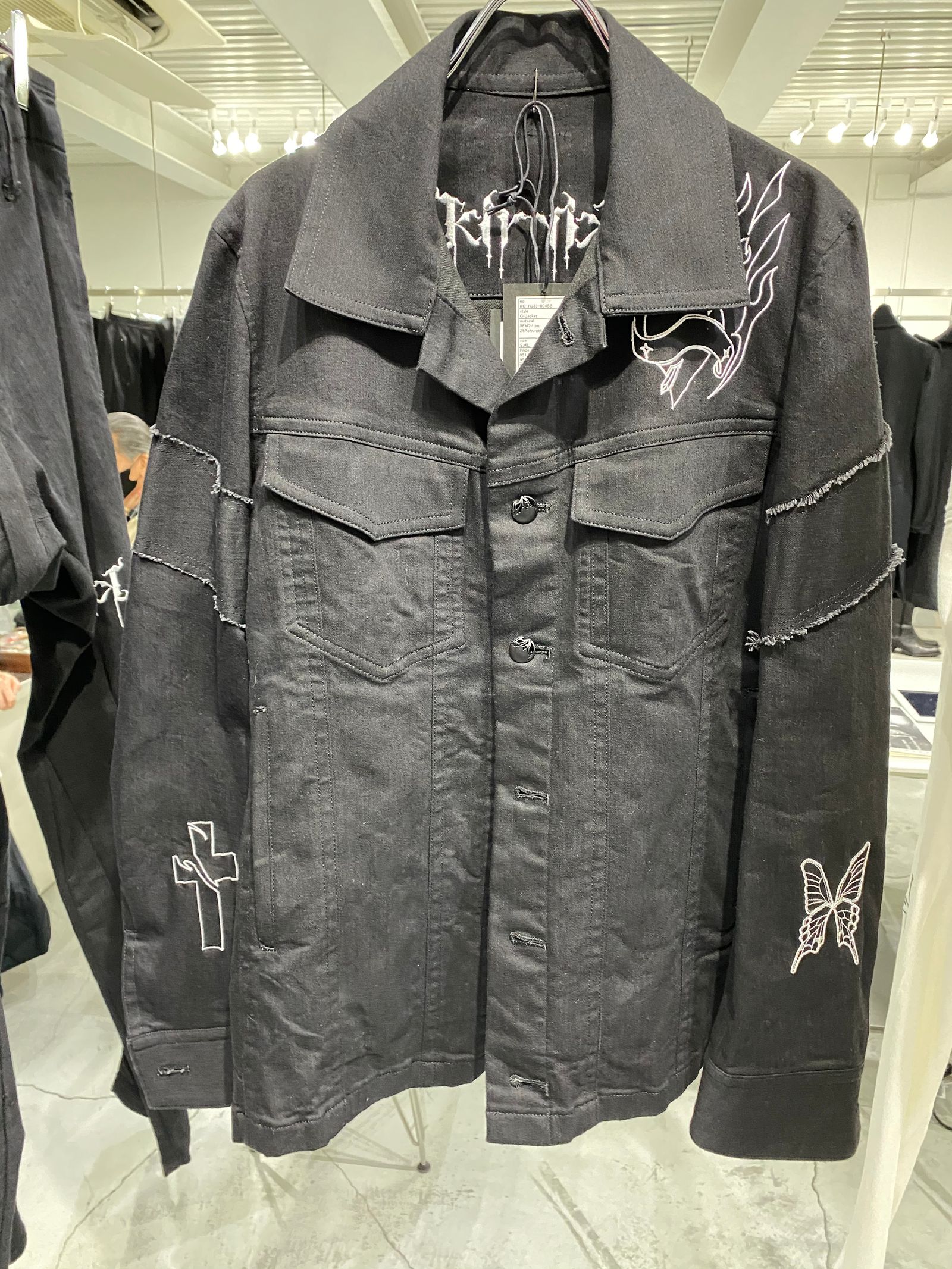 《予約品》 G-Jacket デニムジャケット BlackBlackDenim 刺繡あり / Black 【kiryuyrik】 9月入荷予定