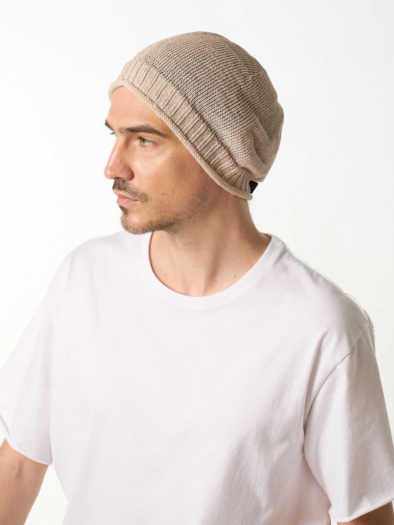 【予約品 9月23日(火) 締切】GIMA roll beanie / 擬麻 ロールビーニー / ライトベージュ