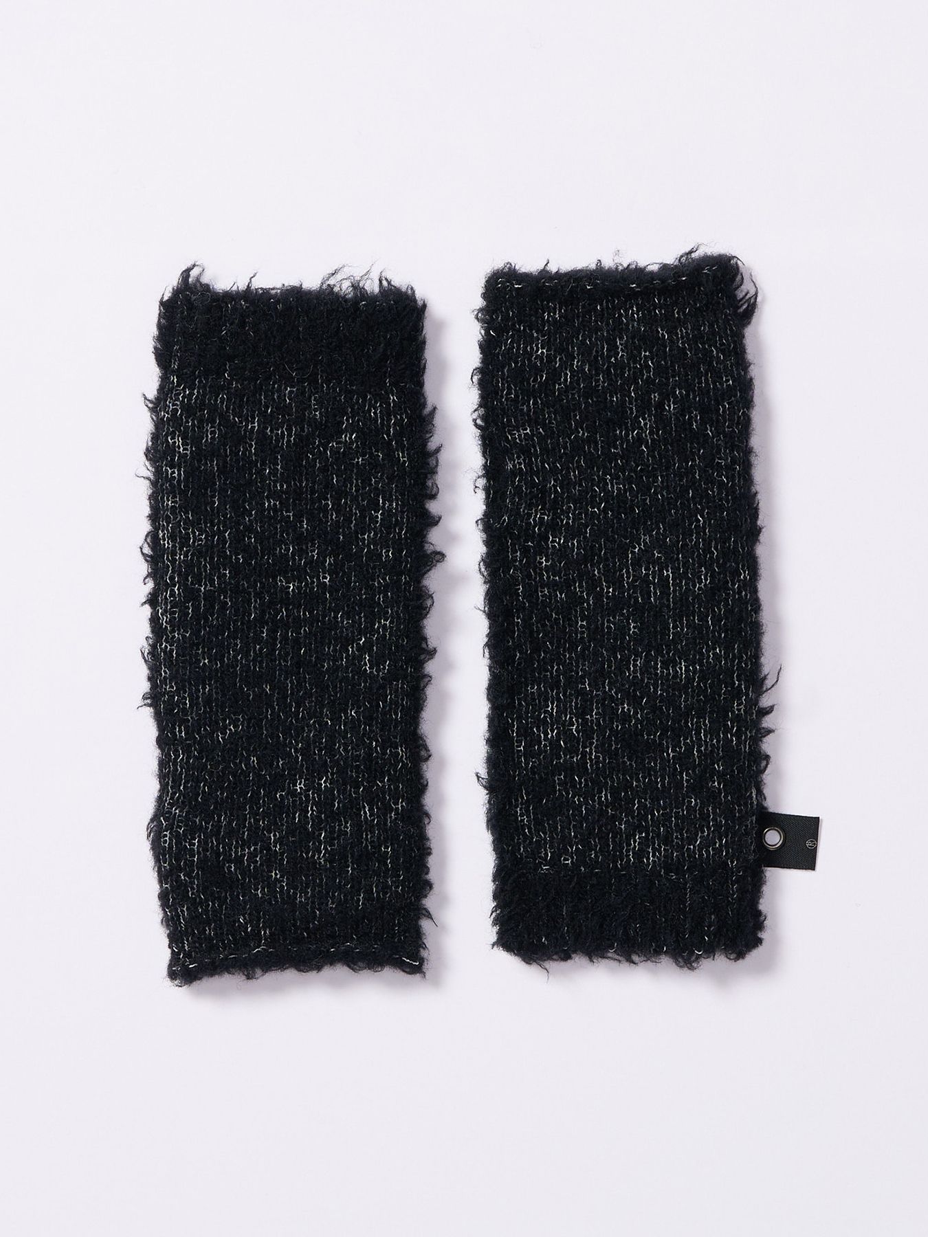 【予約品 4月19日(日) 18時締切】fancy yarn knit hand warmer / ニットハンドウォーマー / ブラック