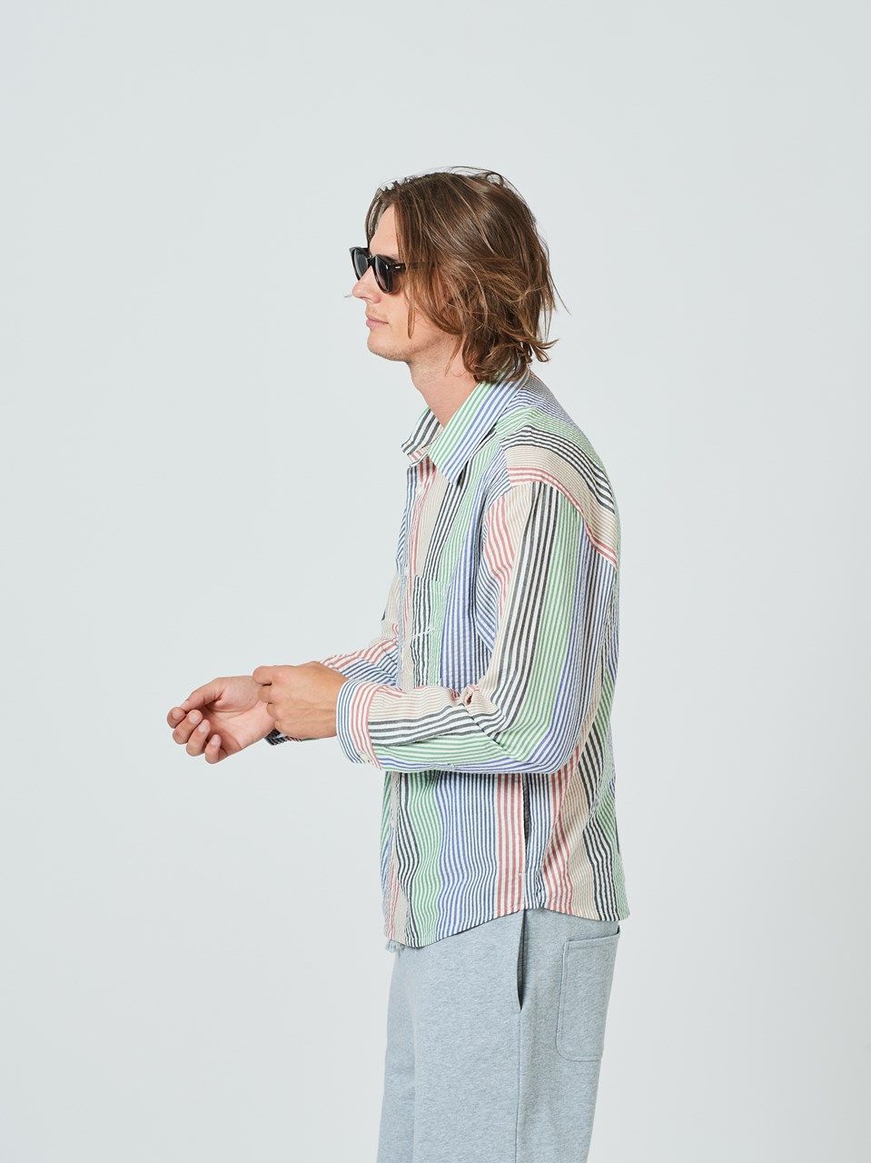 (予約品2023年10月19日18時締め) Random Stripe Shirts Jacket / シャツジャケット / MULTI