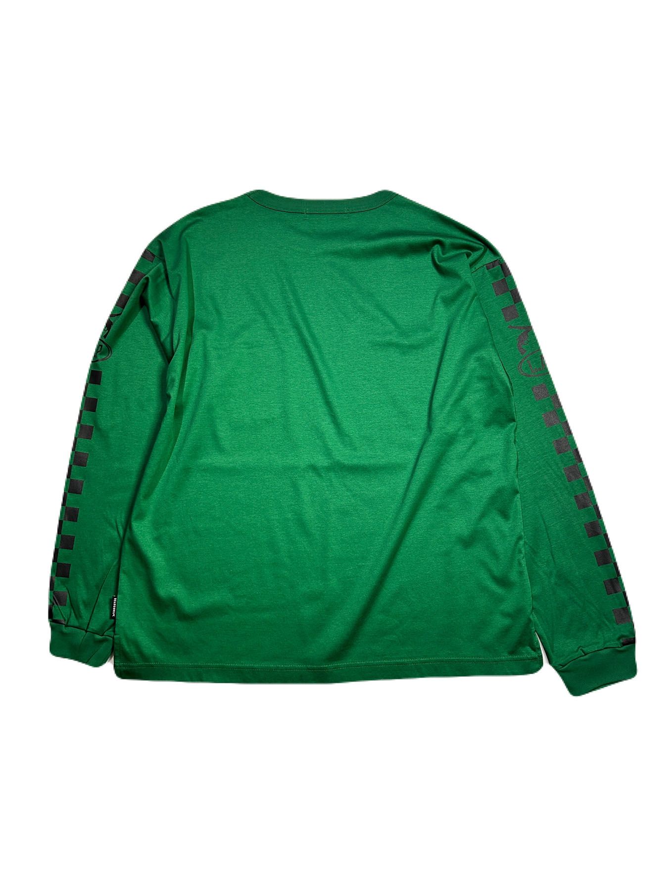 【予約品 8月10日(日) 締切 】CHECKER L/S T / チェッカー ロングスリーブ Tシャツ / グリーン×ブラック