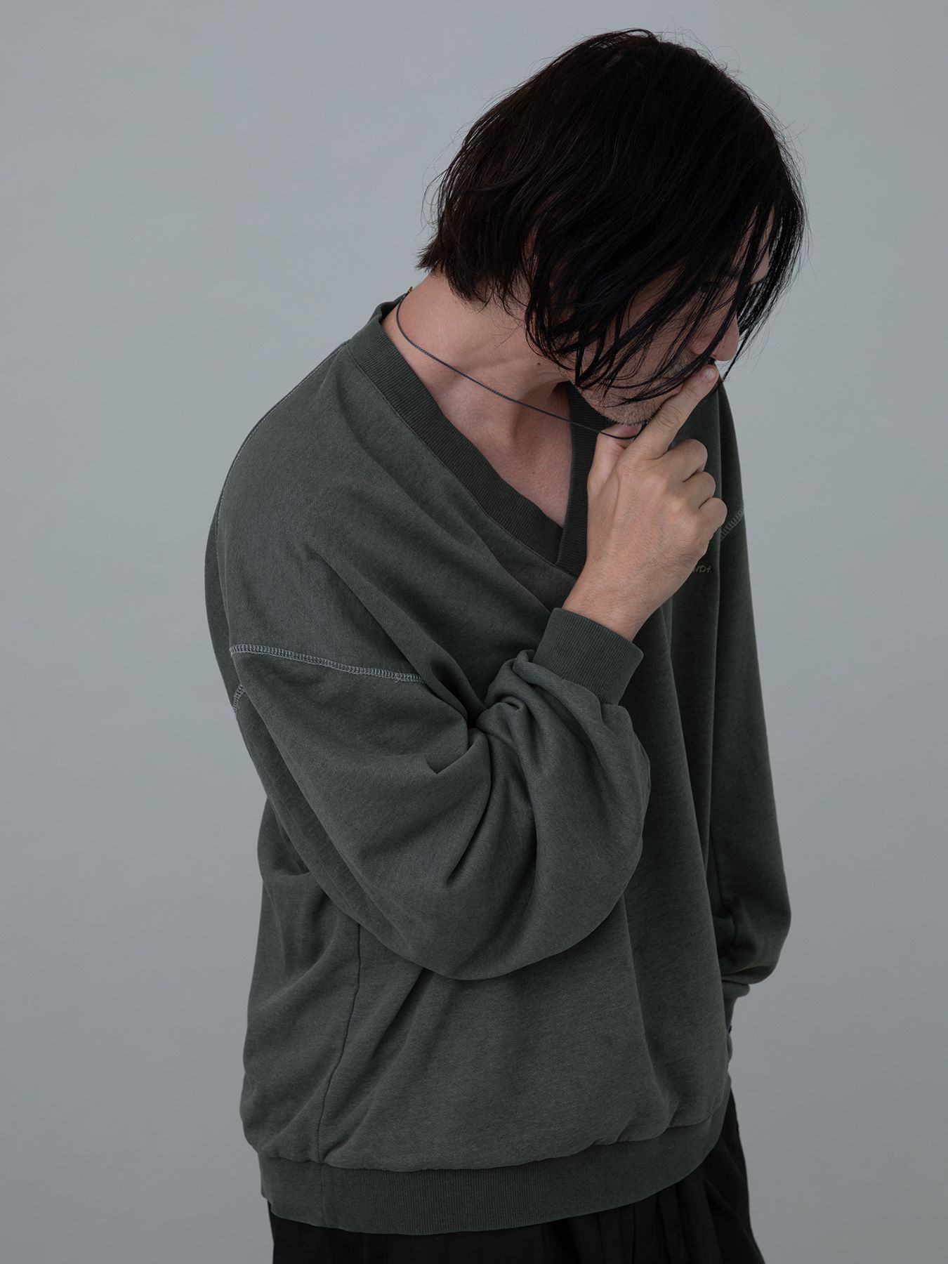 【予約品 10月26日(日) 締切】3DSWEAT / Vネックスウェット / GRAY