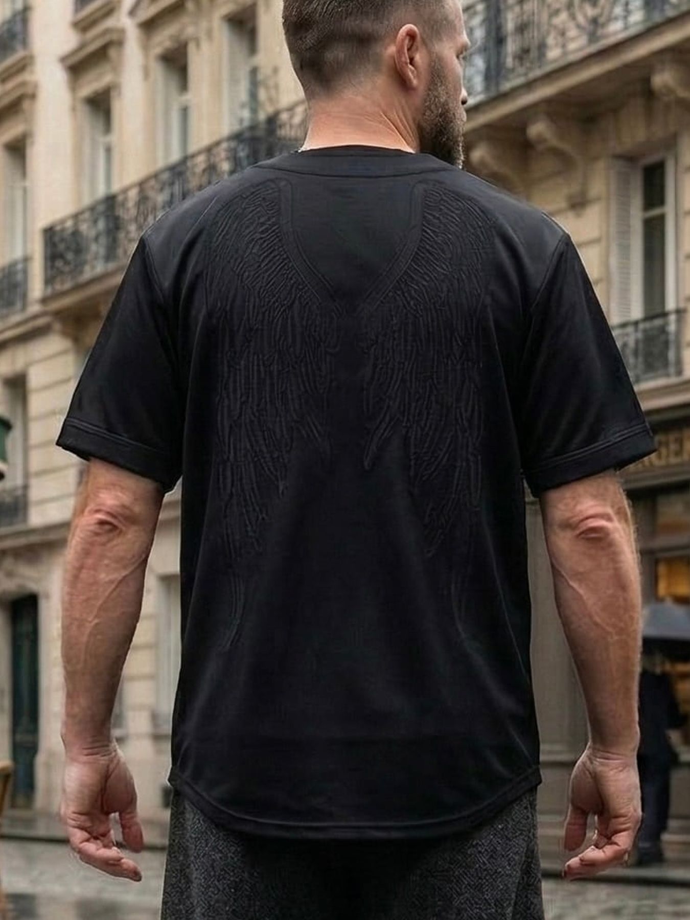 【予約品 6月21日(日) 締切】2026 ANGEL'S WINGS BASE BALL SHIRTS / ブラック×ブラック