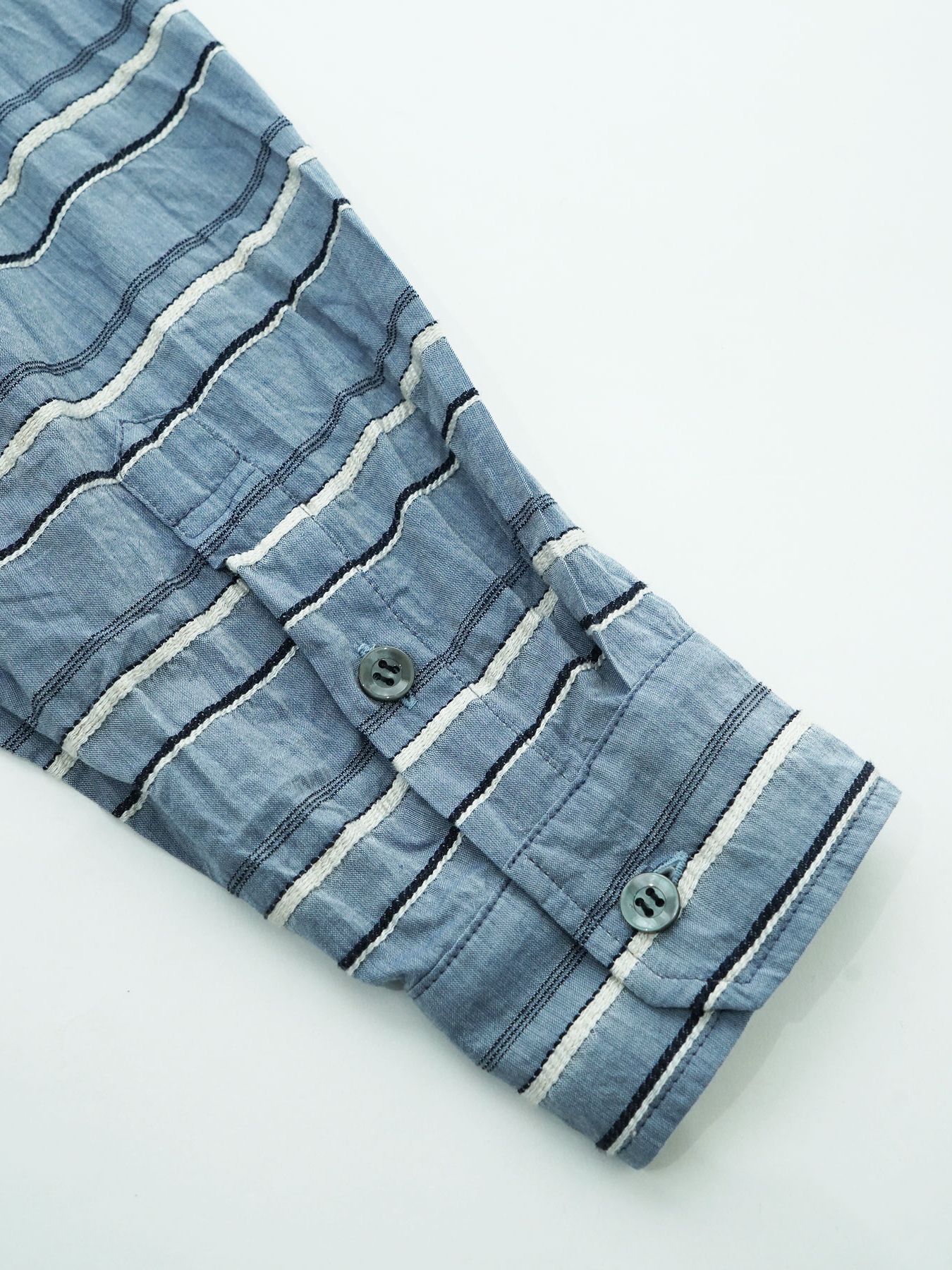 【予約品 2月1日(日) 締切】BORDERPULLOVER / オーバーサイズ プルオーバーシャツ / サックス