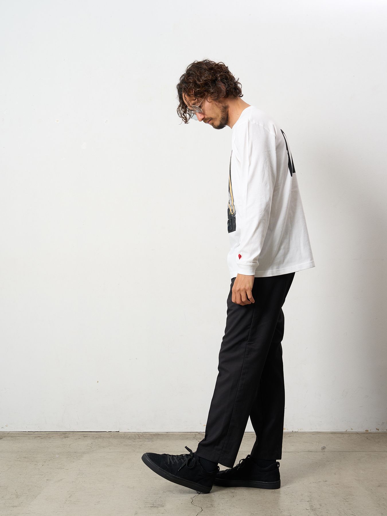 【予約品 5月8日(木) AM10時 締切】 5.6ozコットン天竺 80S QUEEN シークインLS Tシャツ / ホワイト