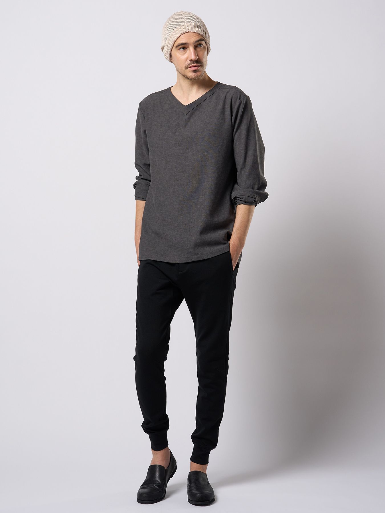 【予約品 9月23日(火) 締切】combination slip-on shoes / コンビネーション スリッポンシューズ / ブラック