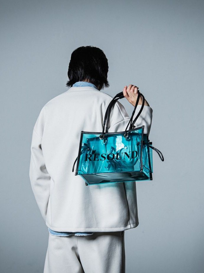 《予約品》 vermilion×RESOUND PVC TOTE BAG / ビニールトートバッグ / アクア