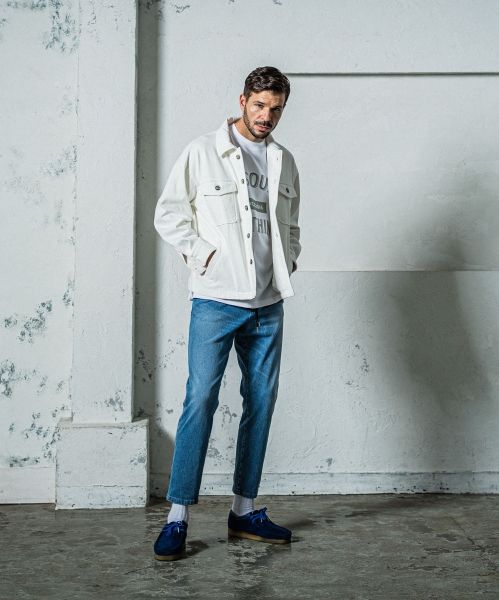 《予約11月17日19時締め》 DENIM JERSEY  OVER CPO  / デニムジャージ / ホワイト