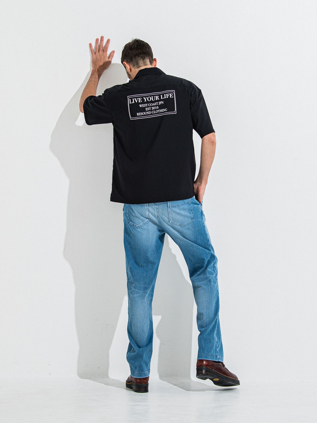 ZACK HALF SHIRT / ザックハーフスリーブシャツ / ブラックプリント