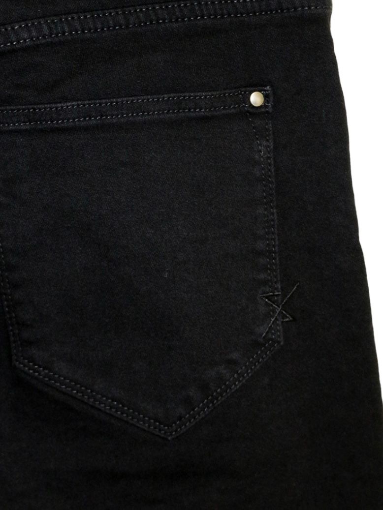 Supima High Power Stretch Denim Semi Sarouelセミサルエル Pants / BLACK 【ys Yuji SUGENO】