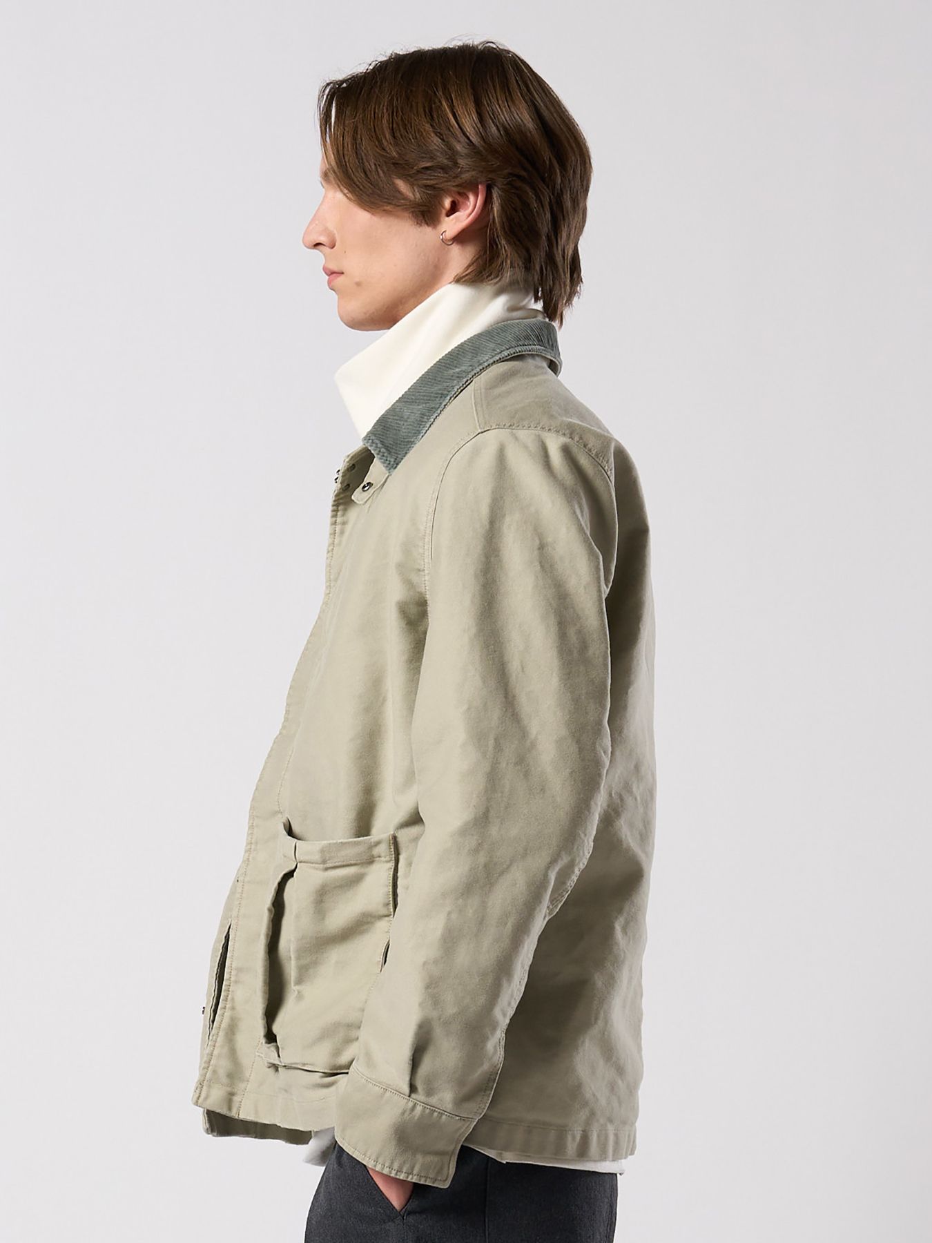 【予約品 4月19日(日) 18時締切】heavy moleskin short coverall jacket / ヘビーモールスキン ショートカバーオールジャケット / ライトカーキ