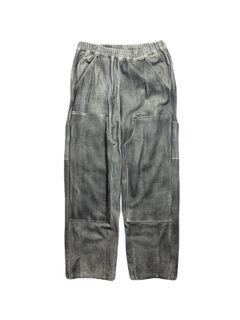 【予約品 3月9日(月) 18:00 締切】FOIL PRINT PANTS / 箔プリント ダブルニー スウェットパンツ  / グレー