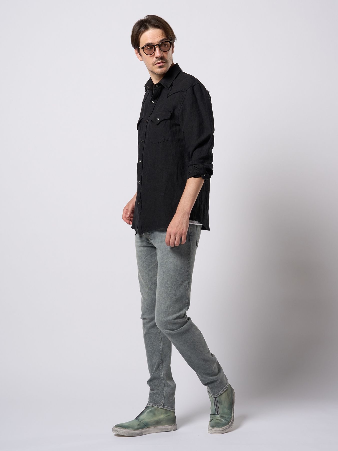 【予約品 9月23日(火) 締切】western shirt / ウエスタンシャツ / ブラック