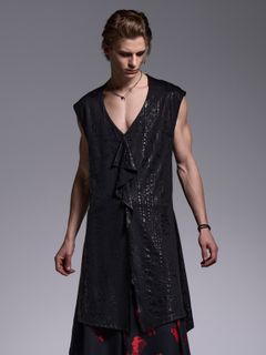 【予約品 1月4日(日) 締切】Flare Long Tank Top / フレアロングタンクトップ / ブラック