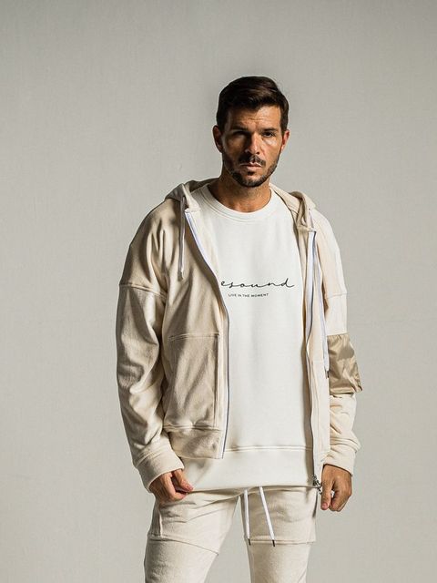 《予約9月1日18時締め》 veloursfleece zip loose hoodie  / パーカー / オフホワイト