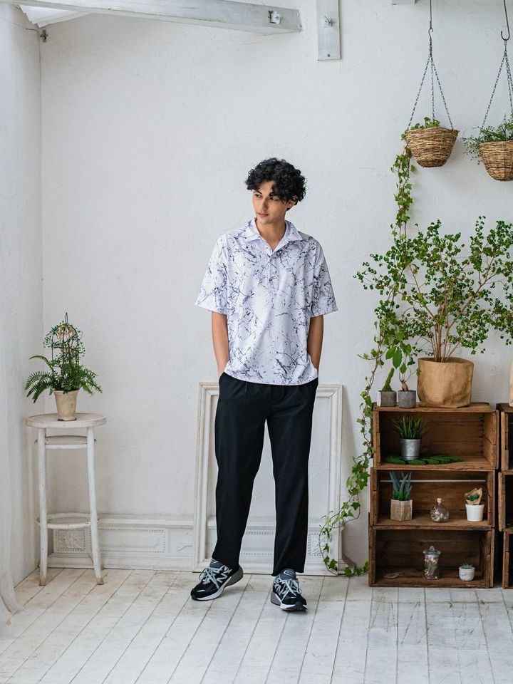 《予約品3月3日18：00締め》 RUSH OVER POLO / ラッシュガードポロシャツ / ペイントホワイト