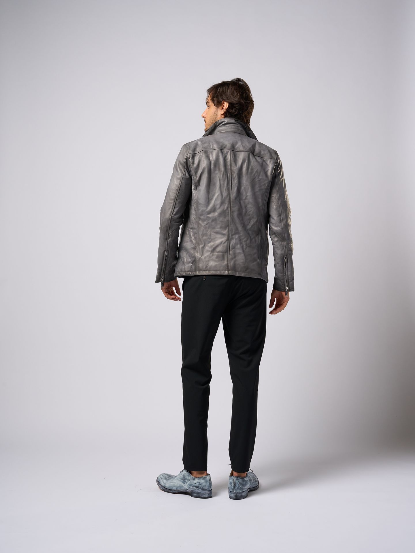 【予約品9月19日 10時締め】 stand riders(cow leather) / ライダース / グレー