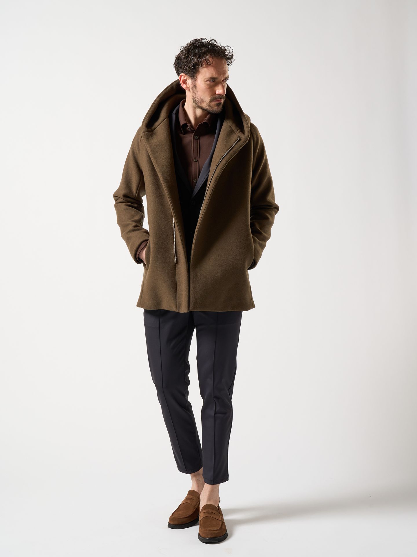 【予約品】 smart pin-tuck slacks / スラックス / ブラック