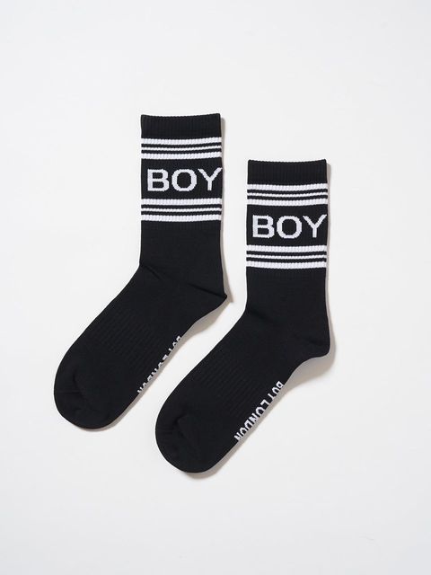 BOY LOGO REGULAR SOCKS / ソックス / ブラック