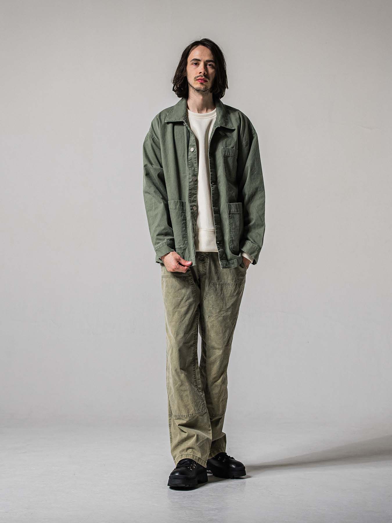 【予約品 11月16日(日) 締切】DOUBLE KNEE PT / ダブルニーワークパンツ / ダークカーキ