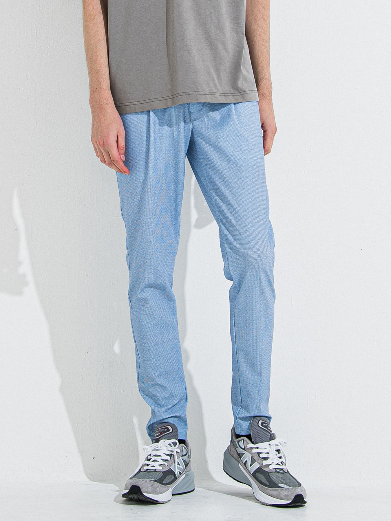 【予約品 】CHRIS EASY TUCK PANTS / クリスイージータックパンツ / チェックサックス