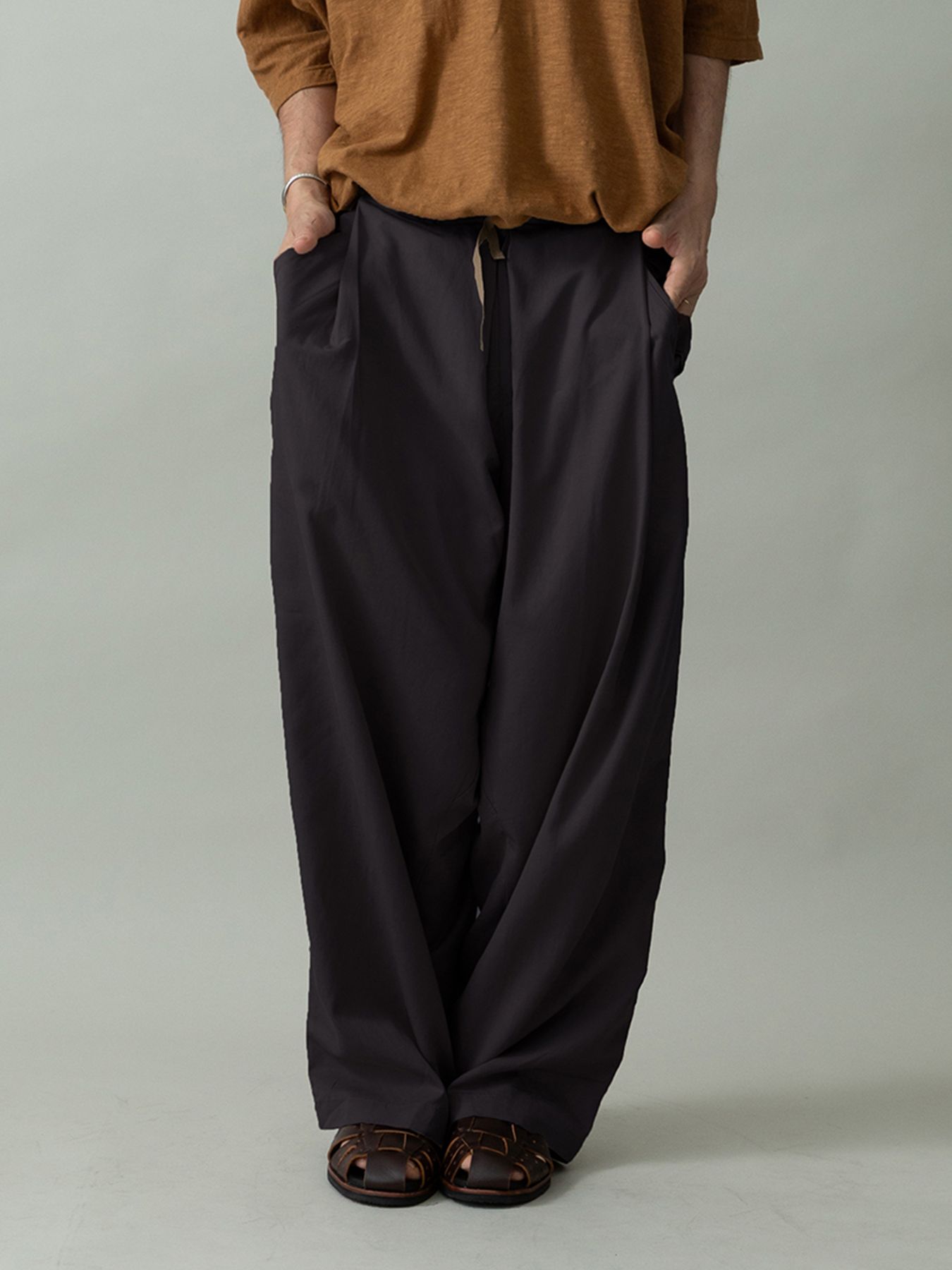 【予約品 2月1日(日) 締切】OVERTROUSERS / ボックスタックトラウザーズ / ダークブラウン