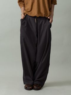 【予約品 2月1日(日) 締切】OVERTROUSERS / ボックスタックトラウザーズ / ダークブラウン