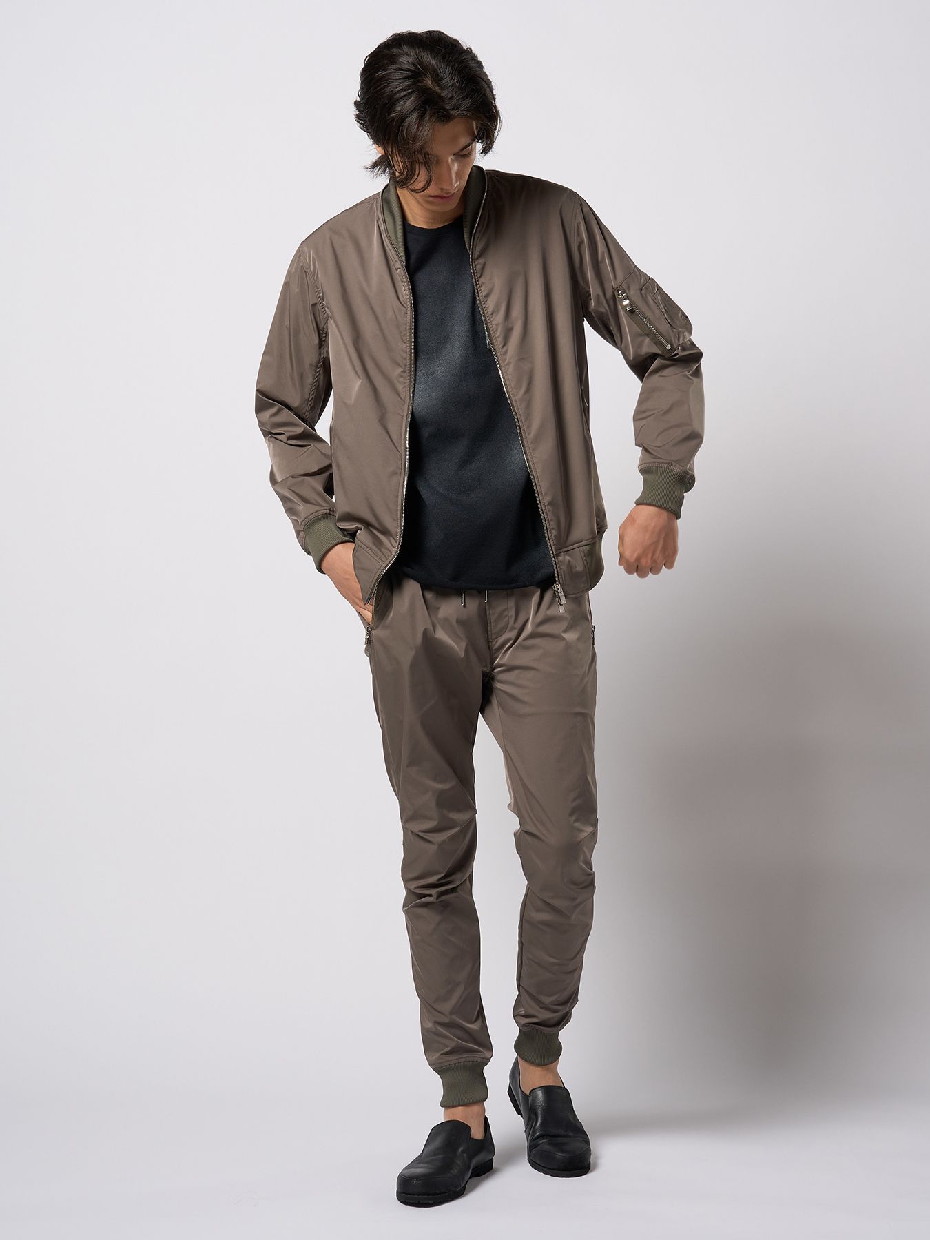 【予約品 9月23日(火) 締切】combination slip-on shoes / コンビネーション スリッポンシューズ / ブラック