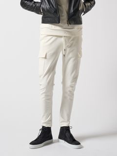 【予約品】 3D banana slim cargo / スリムカーゴパンツ / ホワイト