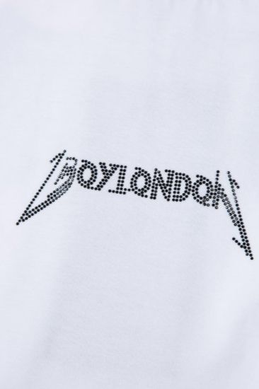RHINESTONE EAGLE WING T-SHIRTS/ ホワイト 【BOY LONDON】