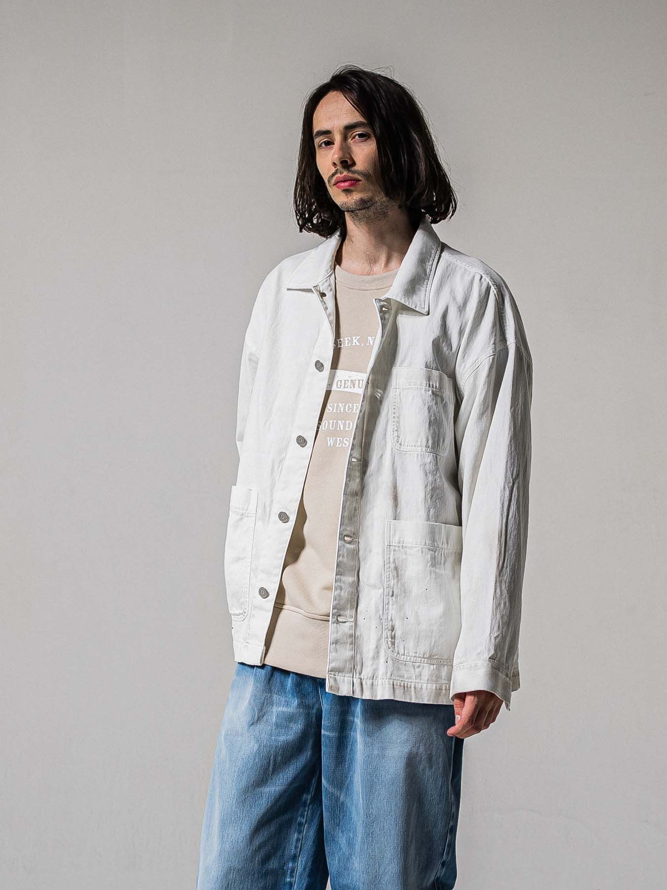 【予約品 11月16日(日) 締切】RC COVER ALL / ライトデニムカーバーオールジャケット / ホワイトユーズド