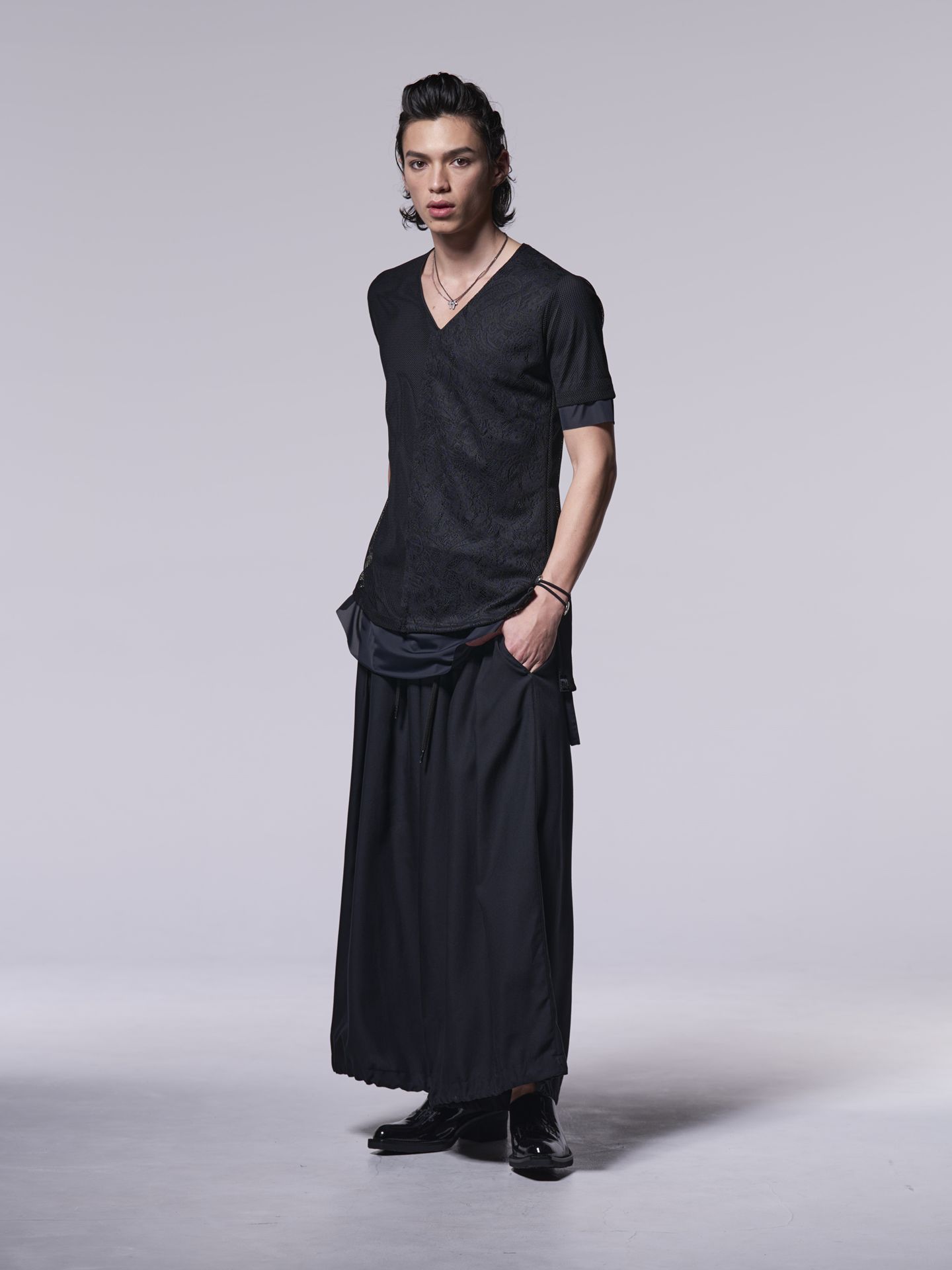 《予約品》 Layered T-Shirt / レイヤードTシャツ / ブラック