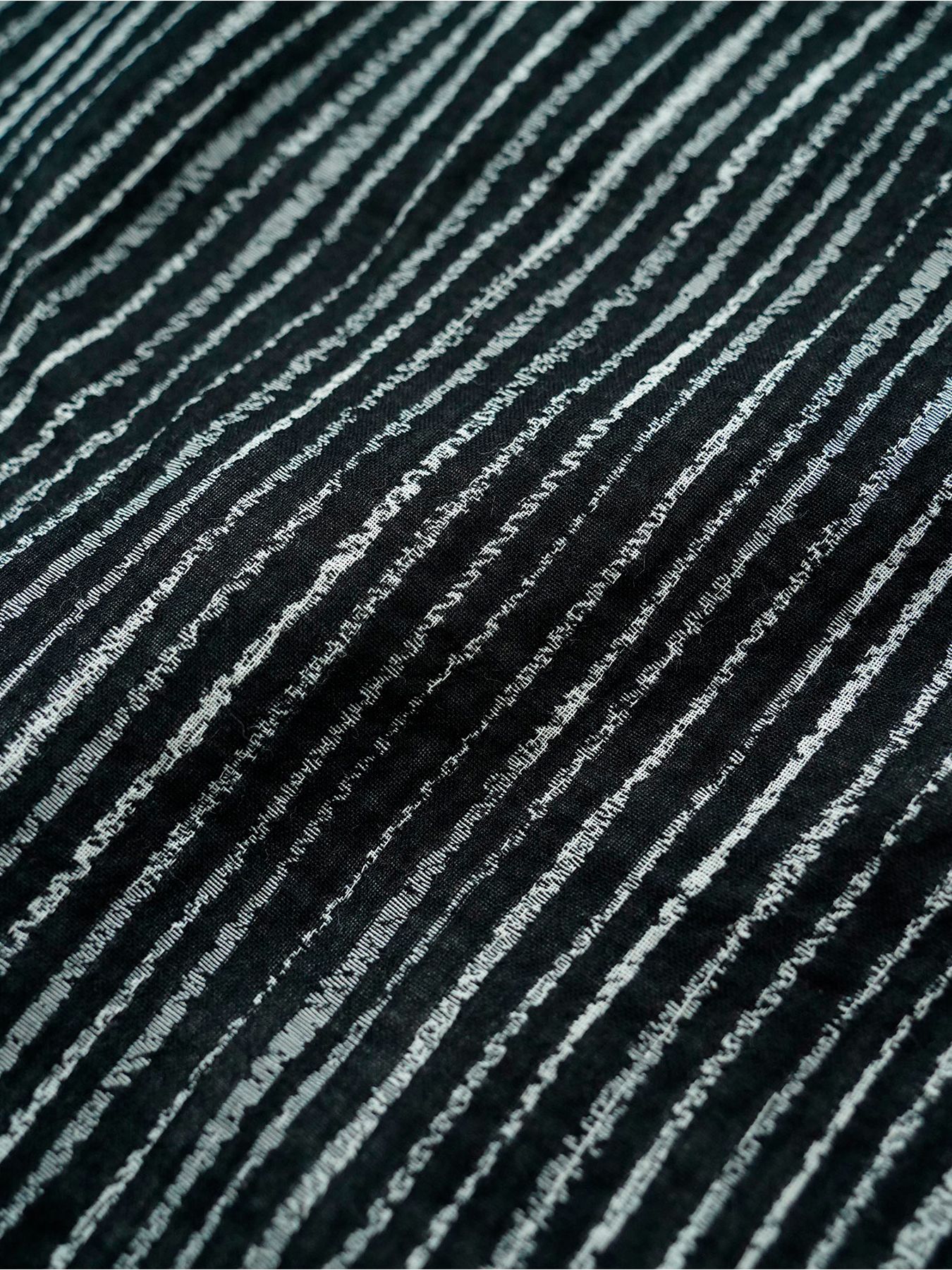 【予約品 11月9日(月) 締切】WAVESTRIPESHIRT / ジャガードストライプシャツ / ブラック