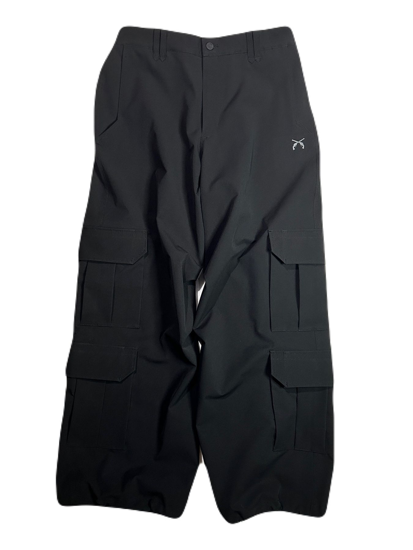 REF PRINT NYLON PT / リフレクタープリント ナイロンワイドカーゴパンツ / ブラック