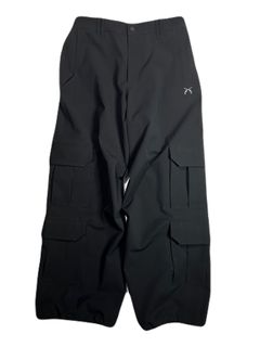 REF PRINT NYLON PT / リフレクタープリント ナイロンワイドカーゴパンツ / ブラック