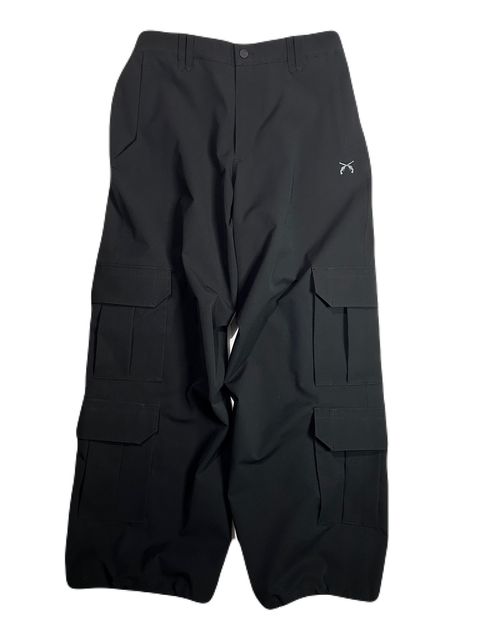 REF PRINT NYLON PT / リフレクタープリント ナイロンワイドカーゴパンツ / ブラック