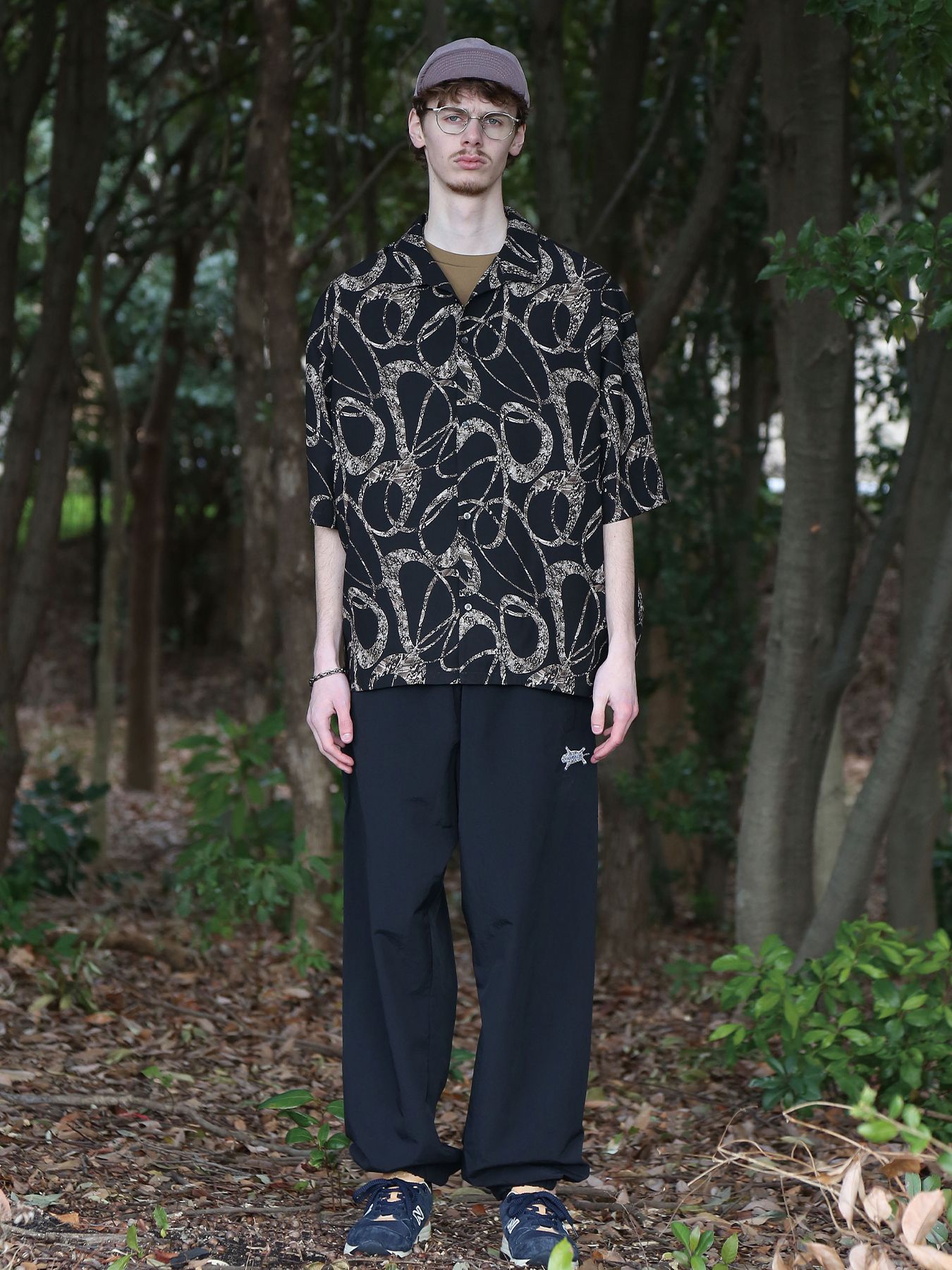 ORBIT SHIRTS / ループ柄シャツ / ブラック【QUOLT】