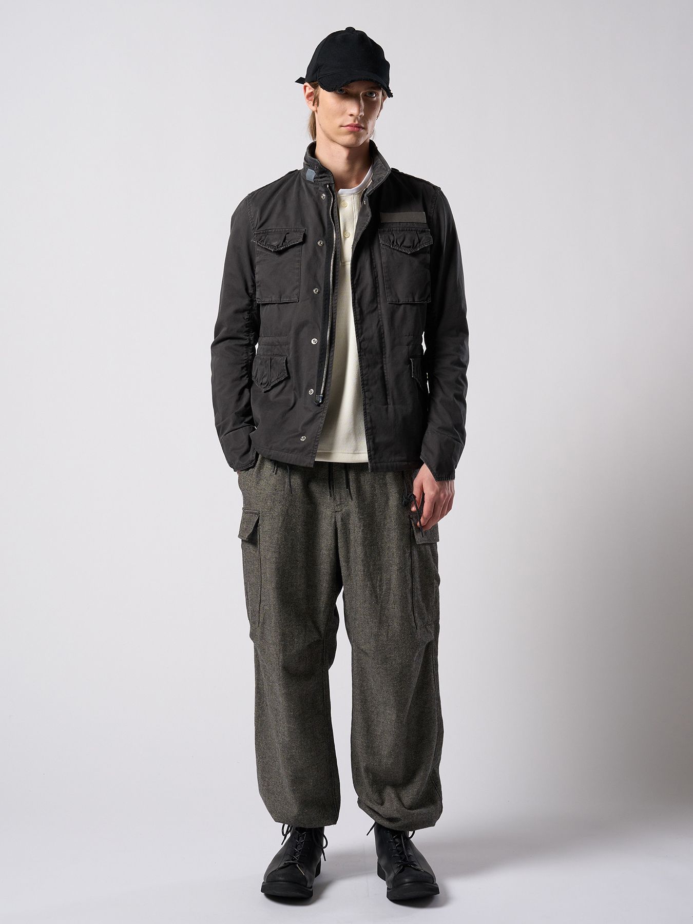 【予約品 4月19日(日) 18時締切】modern lineman boots / カウレザー モダン ラインマンブーツ / ブラック