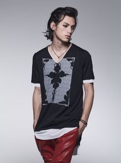 《予約品》 LayeredT-Shirt / レイヤードTシャツ / ブラック・ホワイト 【kiryuyrik】 7月以降入荷予定