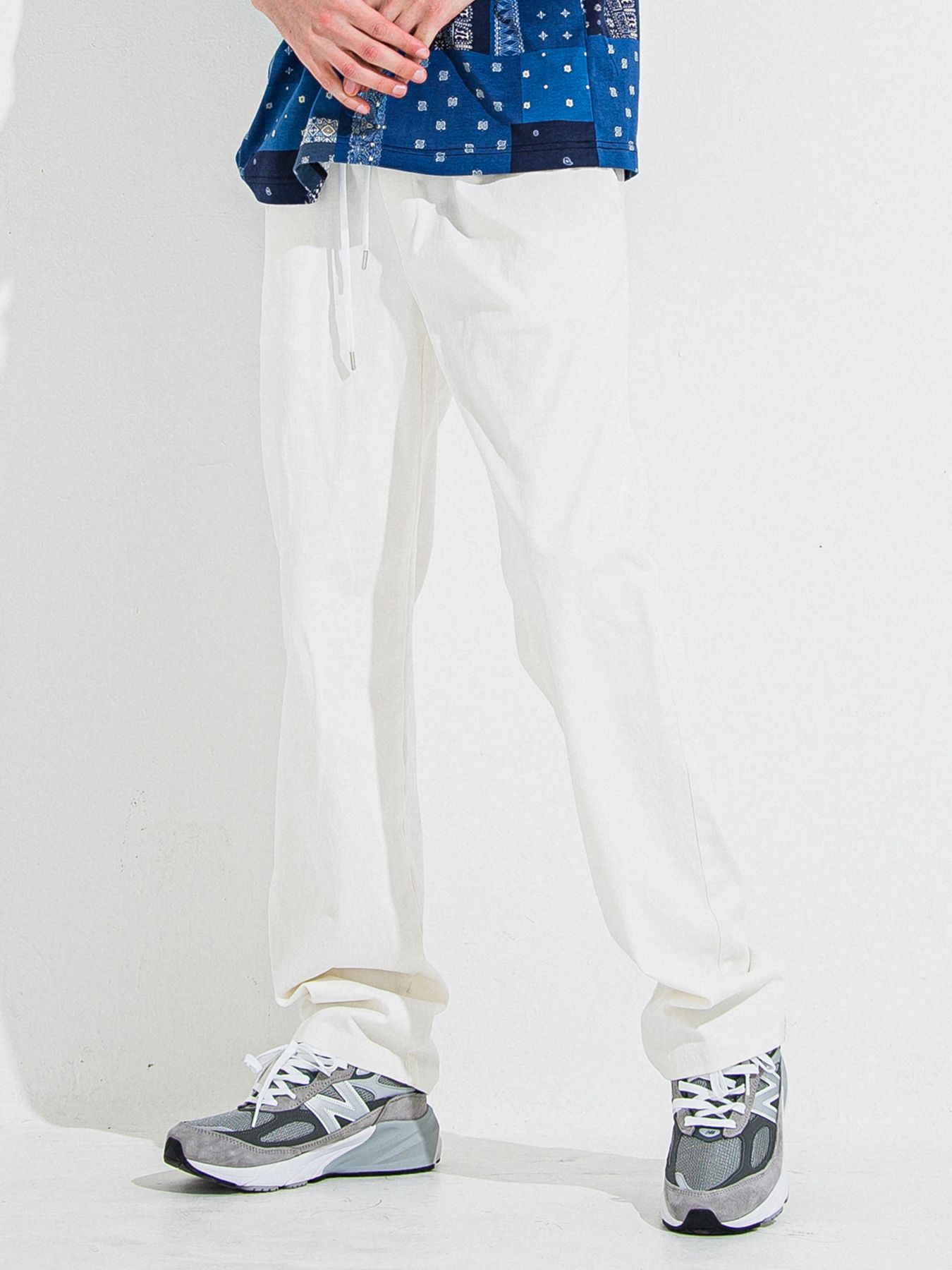 DENIM JERSEY WIDE PT / デニムジャージワイドパンツ / ホワイト