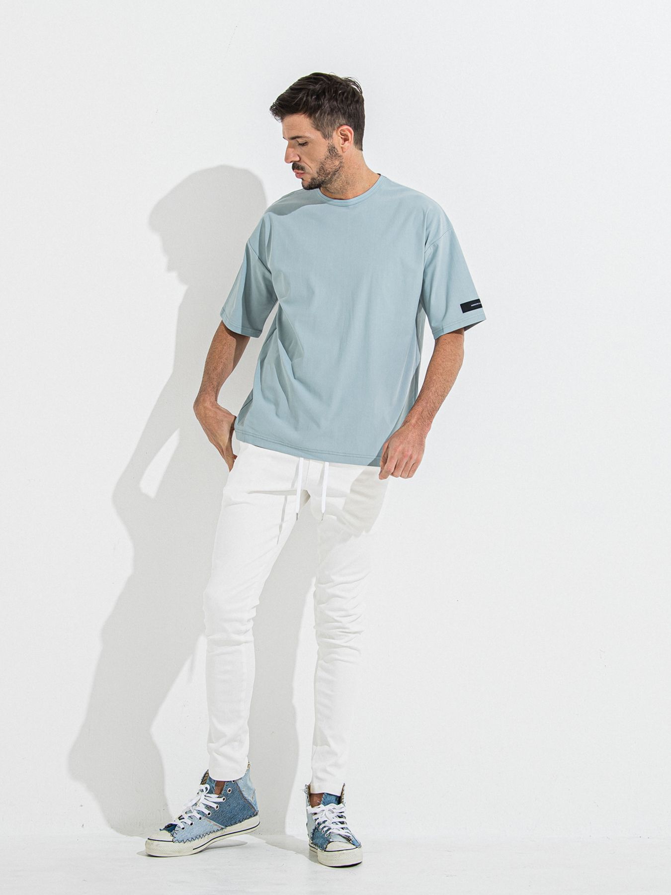 【予約品 】NYLON OVER T /  ナイロンオーバーサイズTシャツ / アクア