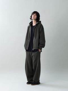 【予約品 5月6日(水) 締切】MOLD-SWEATPARKA / スウェットジップパーカー / チャコール