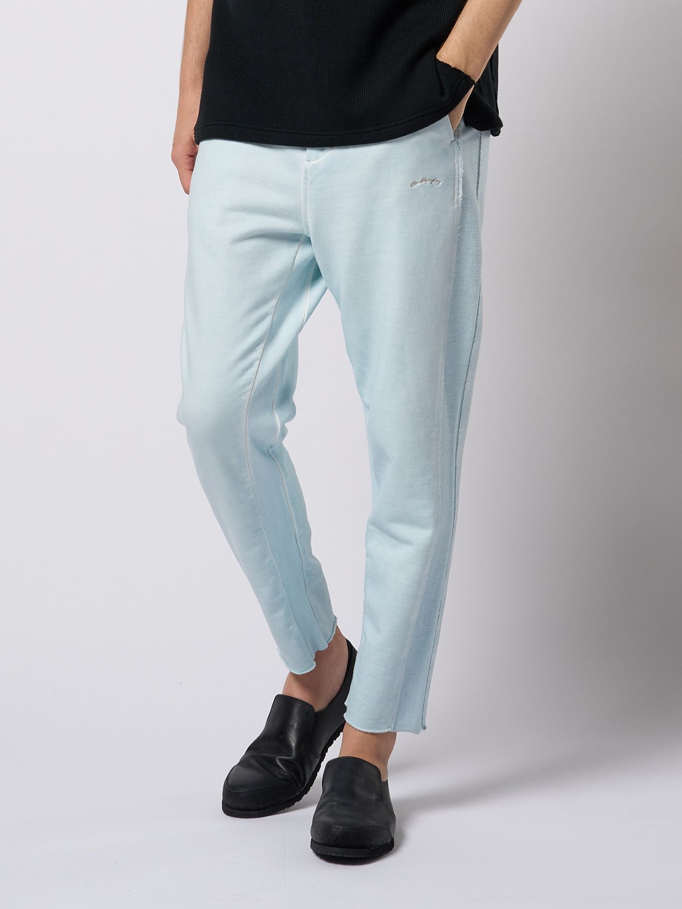 【予約品 9月23日(火) 締切】cut-off sweat pants / カットオフ スウェットパンツ / アイスブルー